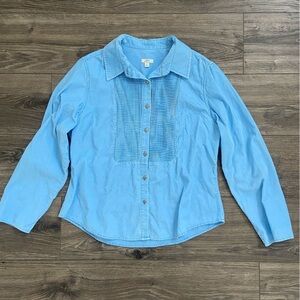 J.Crew Light Blue Corduroy Button-Up Shirt